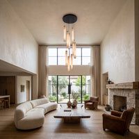 WOMO Alabaster Tube Staircase Chandelier-WM2881