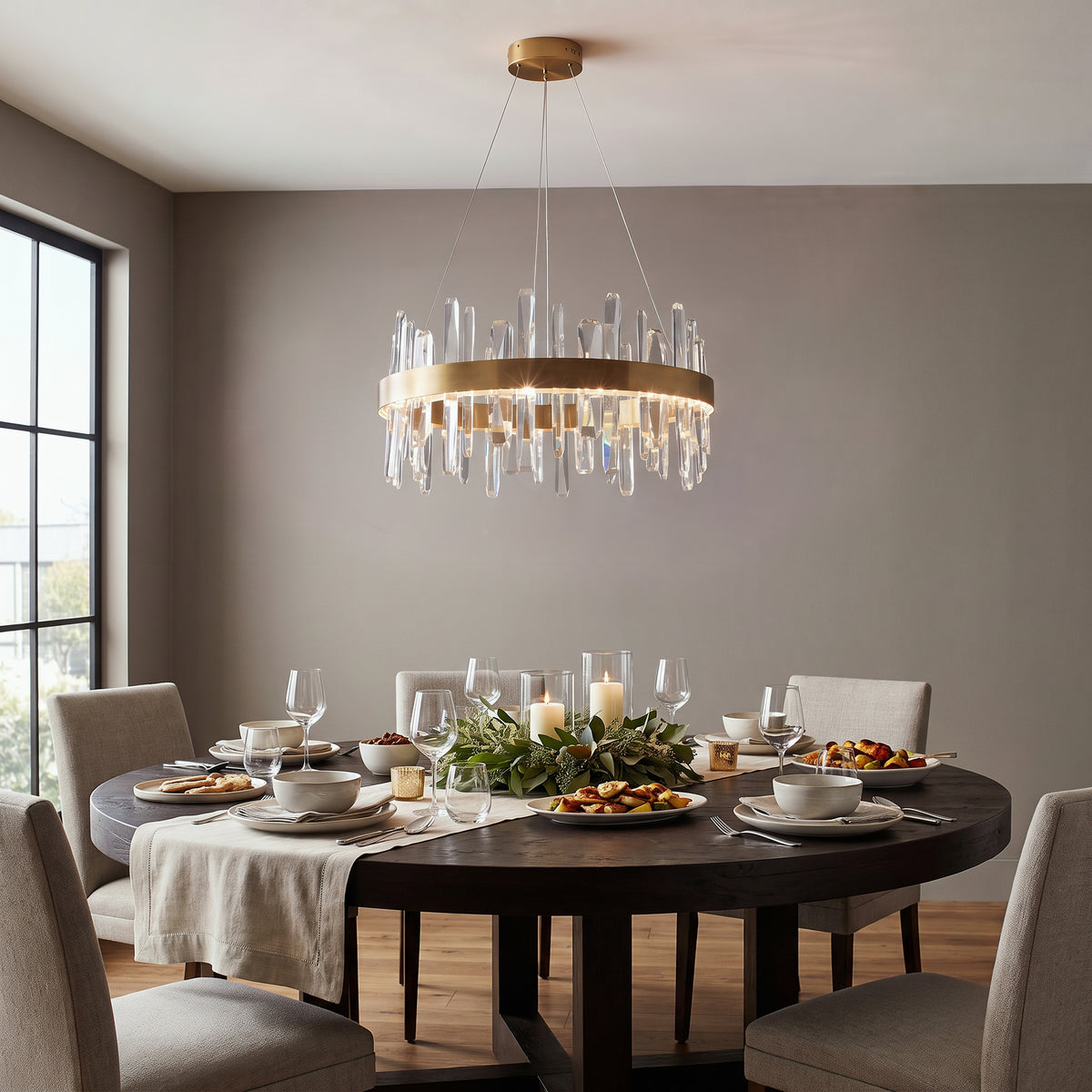 WOMO Round Crystal Chandelier-WM2485a