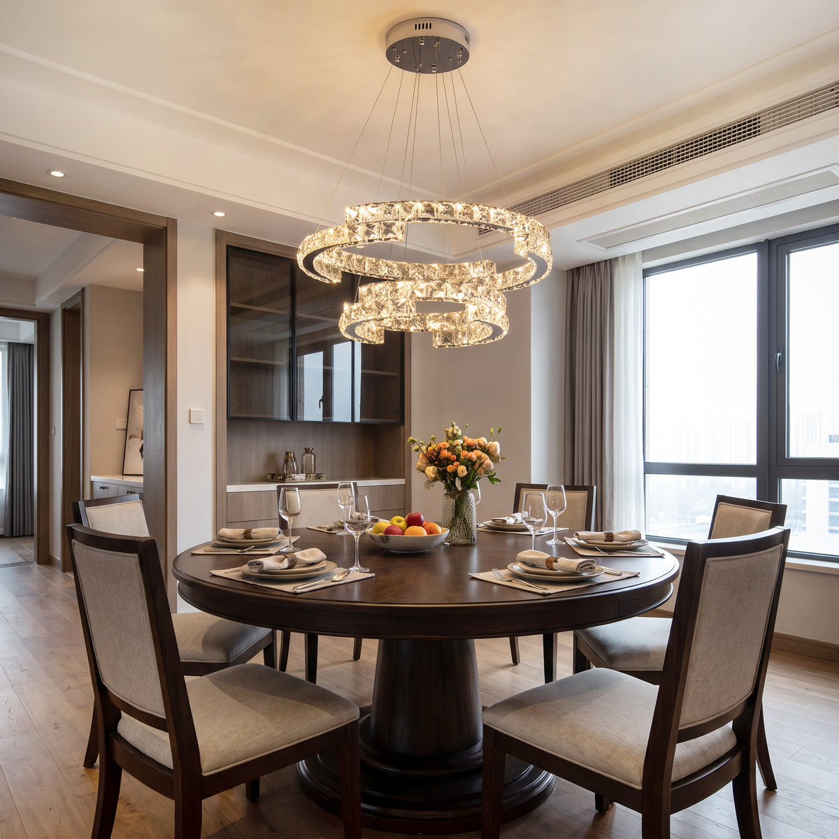 WOMO Circular Led Crystal Chandelier-WM2399