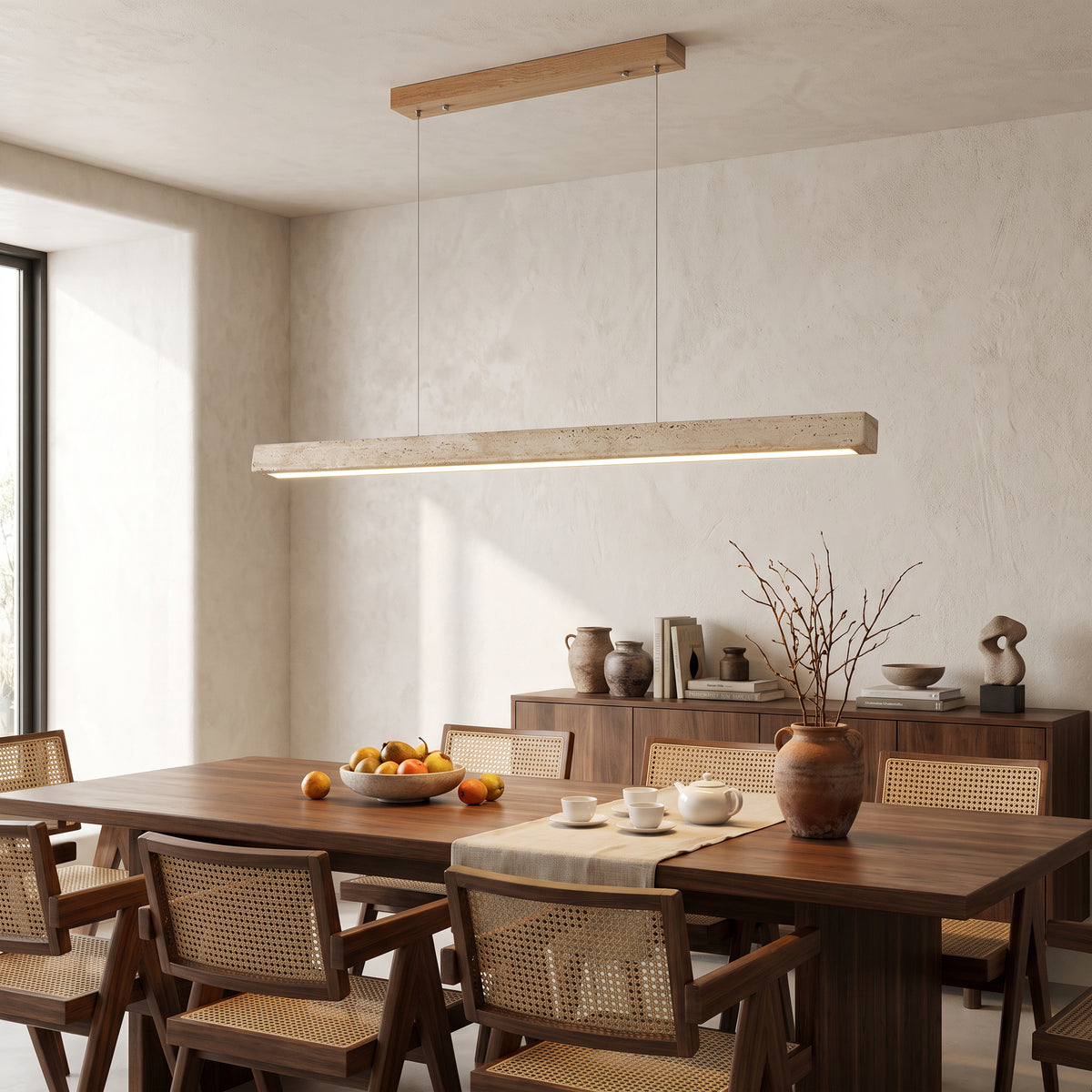 WOMO Linear Travertine Pendant Light-WM3086