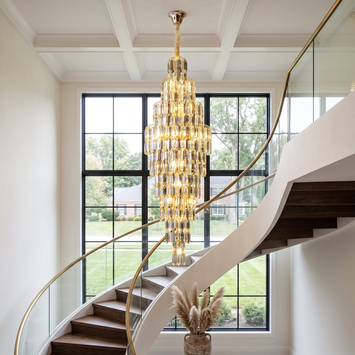 WOMO Tiered Tapers Crystal Chandelier-WM2382