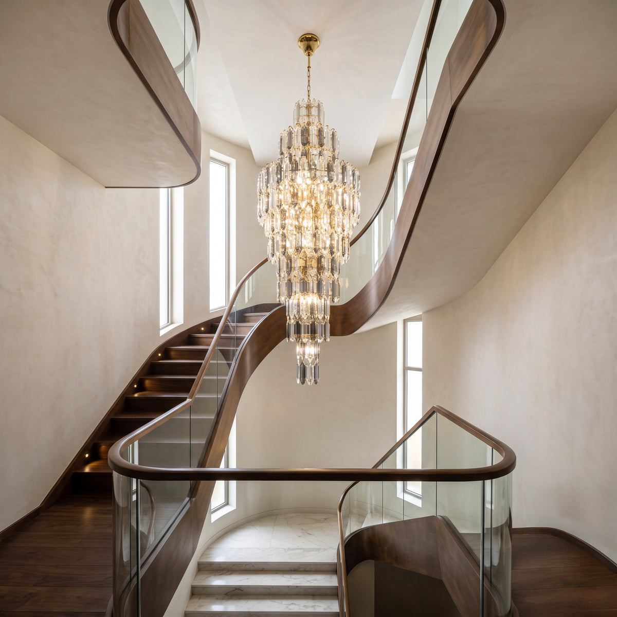 WOMO Tiered Tapers Crystal Chandelier-WM2382