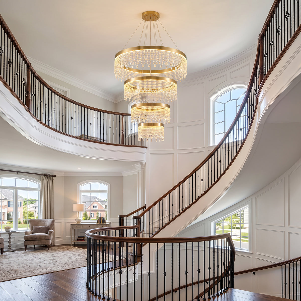 WOMO Cascading Crystal Chandelier-WM2350