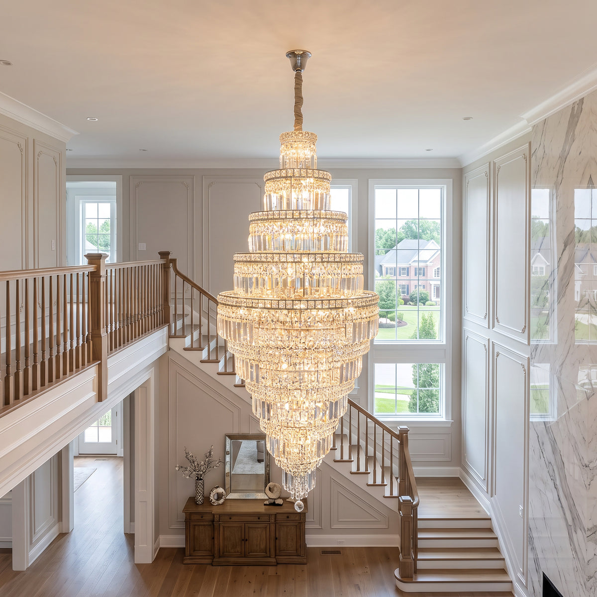 WOMO Large Tiered Crystal Chandelier-WM2389