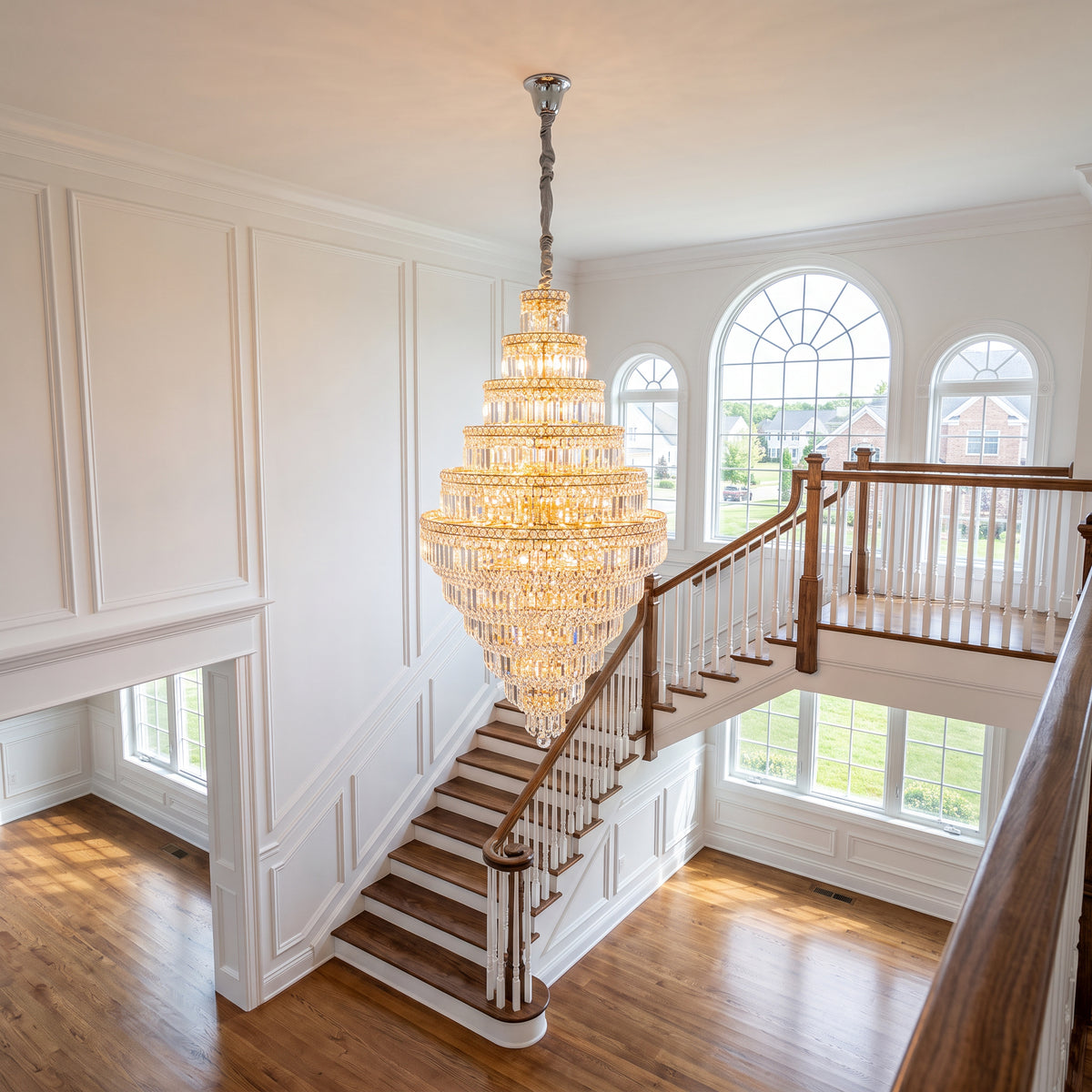 WOMO Large Tiered Crystal Chandelier-WM2389