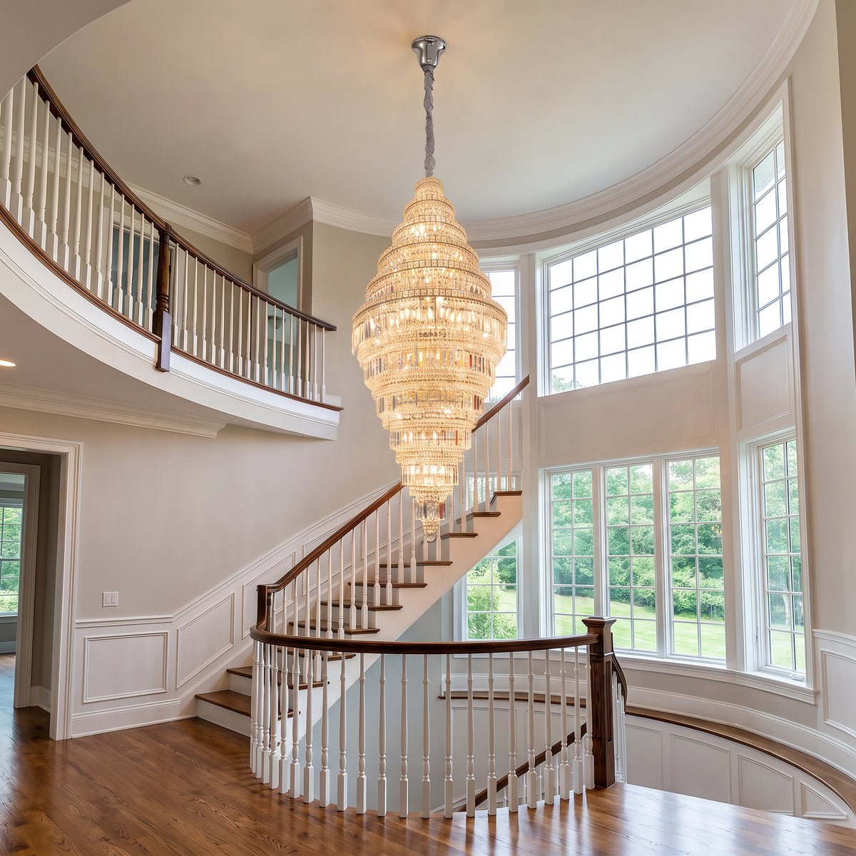 WOMO Large Tiered Crystal Chandelier-WM2389