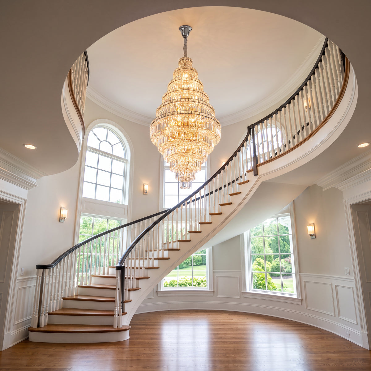 WOMO Large Tiered Crystal Chandelier-WM2389
