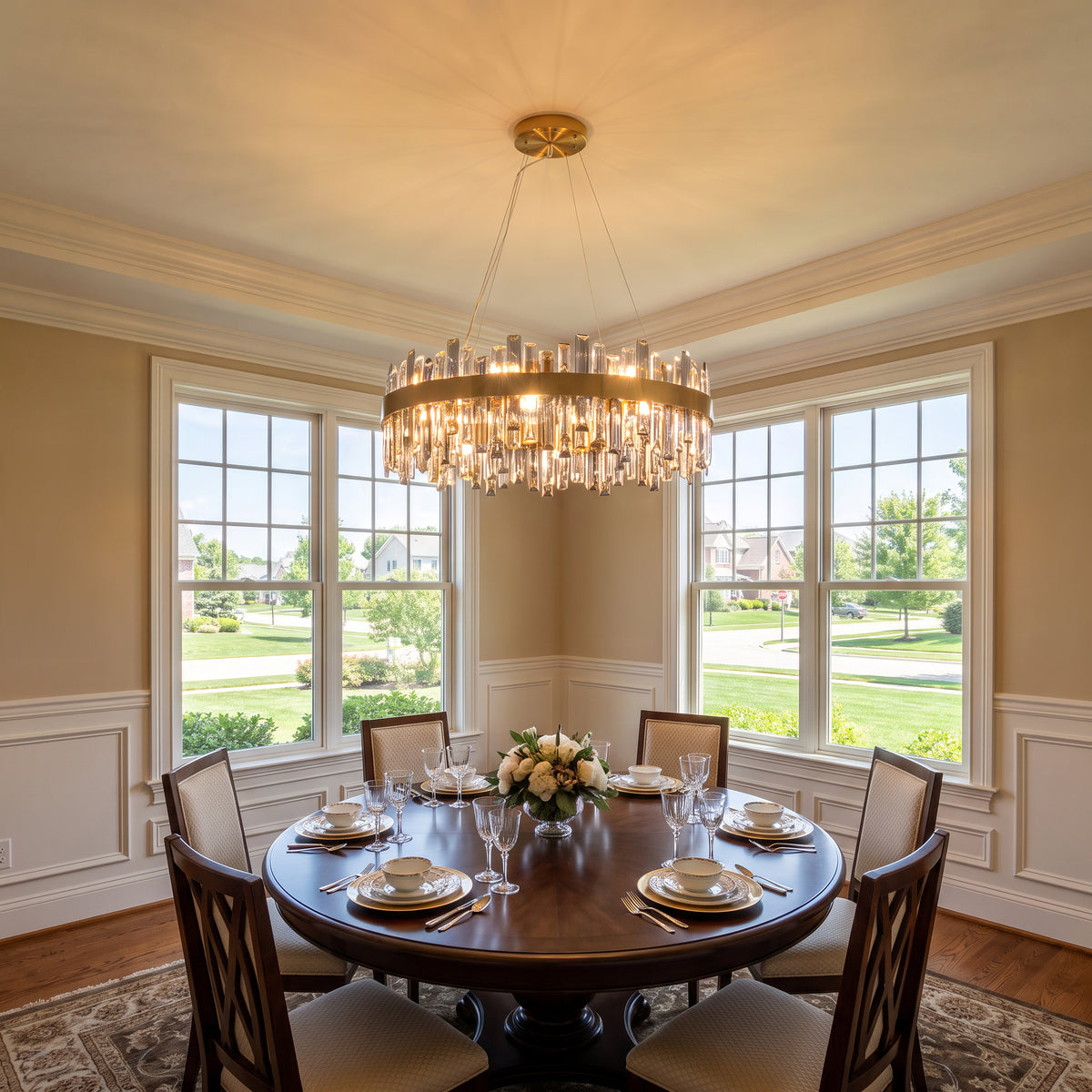 WOMO Round Crystal Chandelier-WM2487