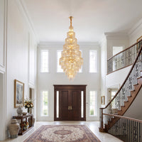 WOMO Tiered Crystal Foyer Chandelier-WM2386