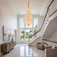 WOMO Tiered Crystal Foyer Chandelier-WM2386
