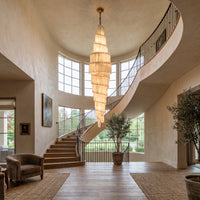 WOMO Tiered Alabaster Staircase Chandelier-WM2928
