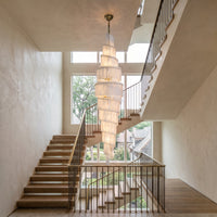 WOMO Tiered Alabaster Staircase Chandelier-WM2928