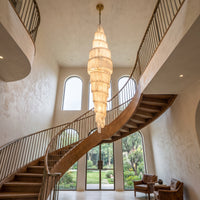 WOMO Tiered Alabaster Staircase Chandelier-WM2928
