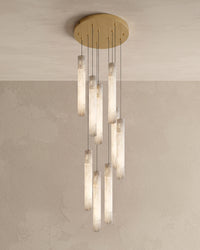 WOMO Alabaster Tube Staircase Chandelier-WM2881