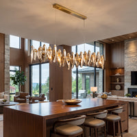 WOMO Smoked Crystal Linear Chandelier-WM2188