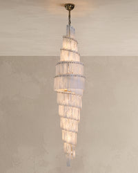 WOMO Tiered Alabaster Staircase Chandelier-WM2928