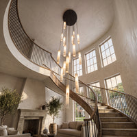 WOMO Alabaster Tube Staircase Chandelier-WM2881