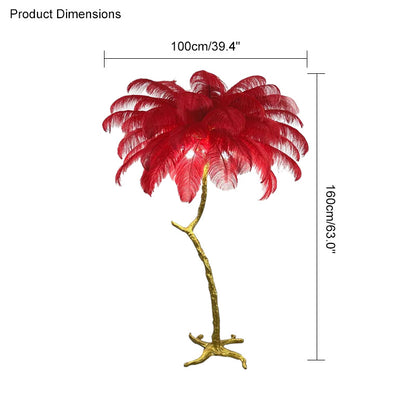 WOMO Feather Palm Tree Floor Lamp-WM7000