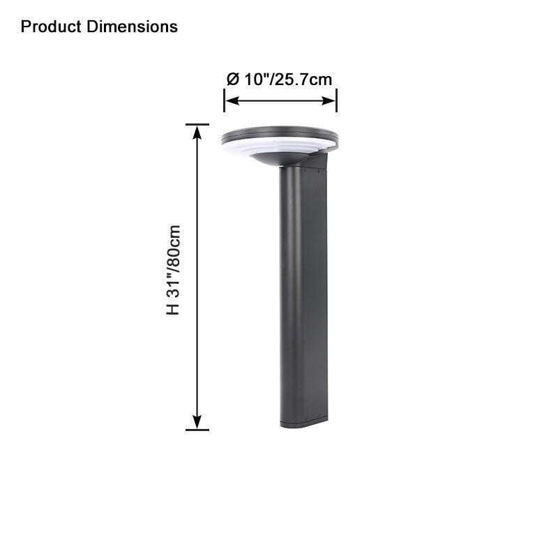 WOMO Solar Bollard Pathway Light-WM9091