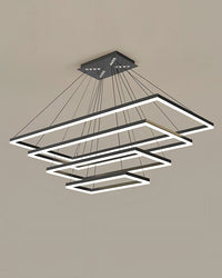 WOMO Tiered Rectangular LED Chandelier-WM2120