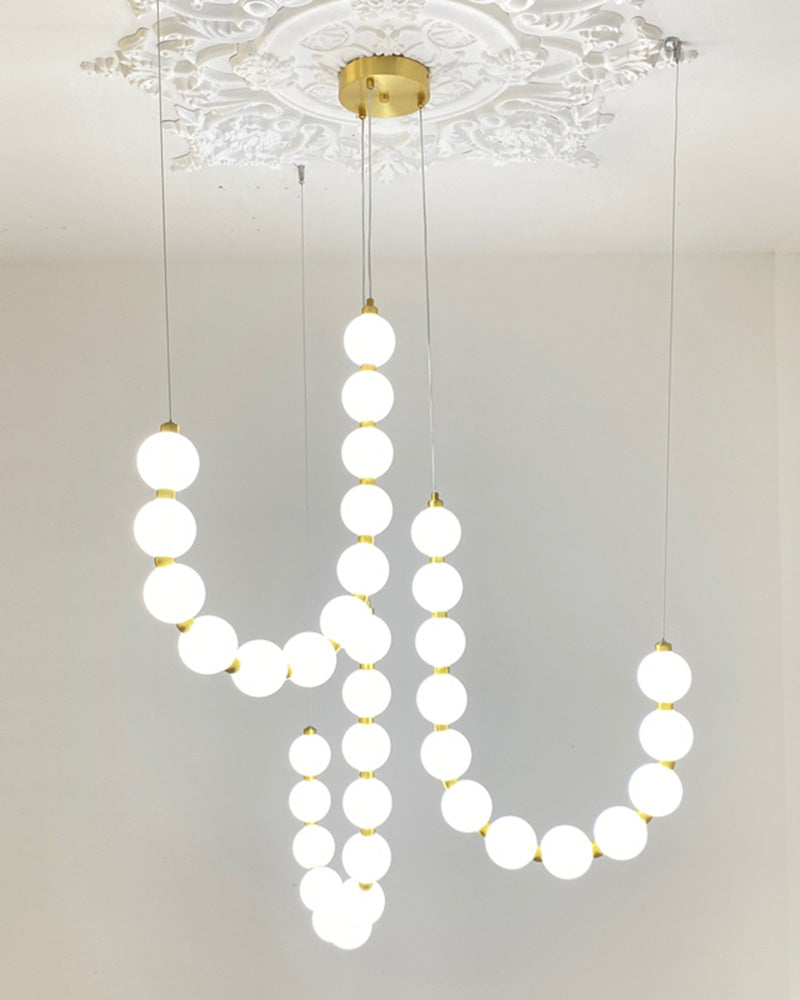 WOMO Pearl Brass Globe Chandelier-WM2102e