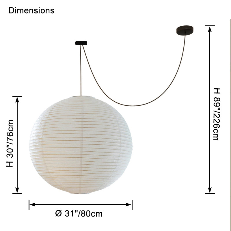 WOMO Globe Silk Pendant Light-WM2965