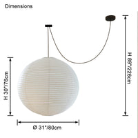WOMO Globe Silk Pendant Light-WM2965