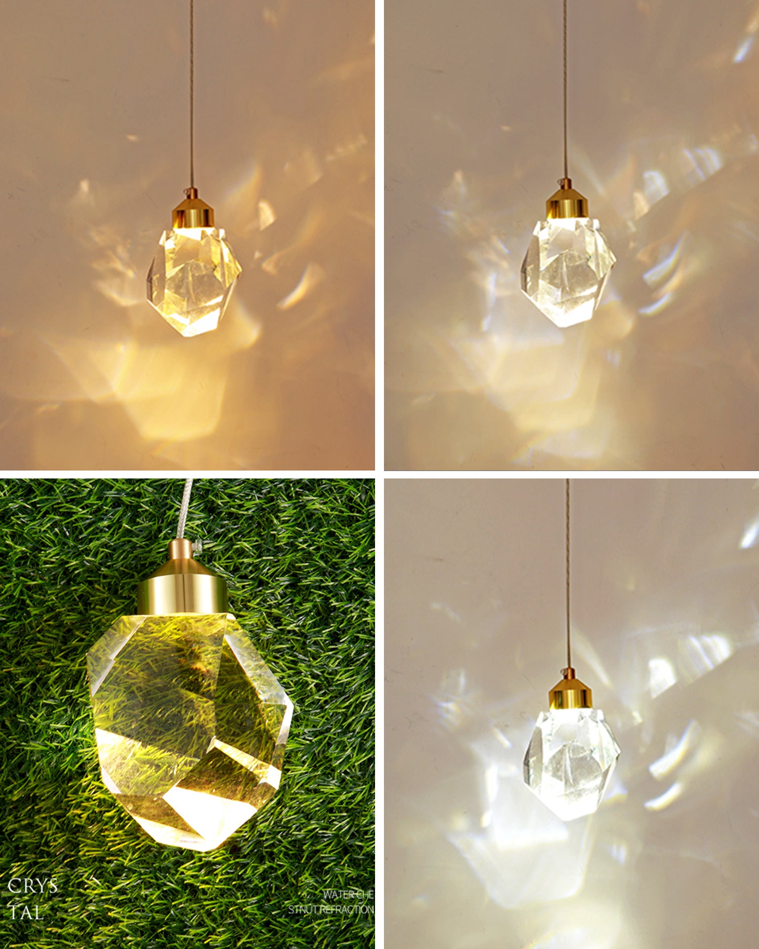 WOMO Rock Crystal Rain Chandelier-WM2189