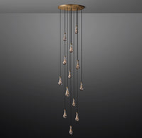 WOMO Raindrop Glass Round Chandelier – Ava