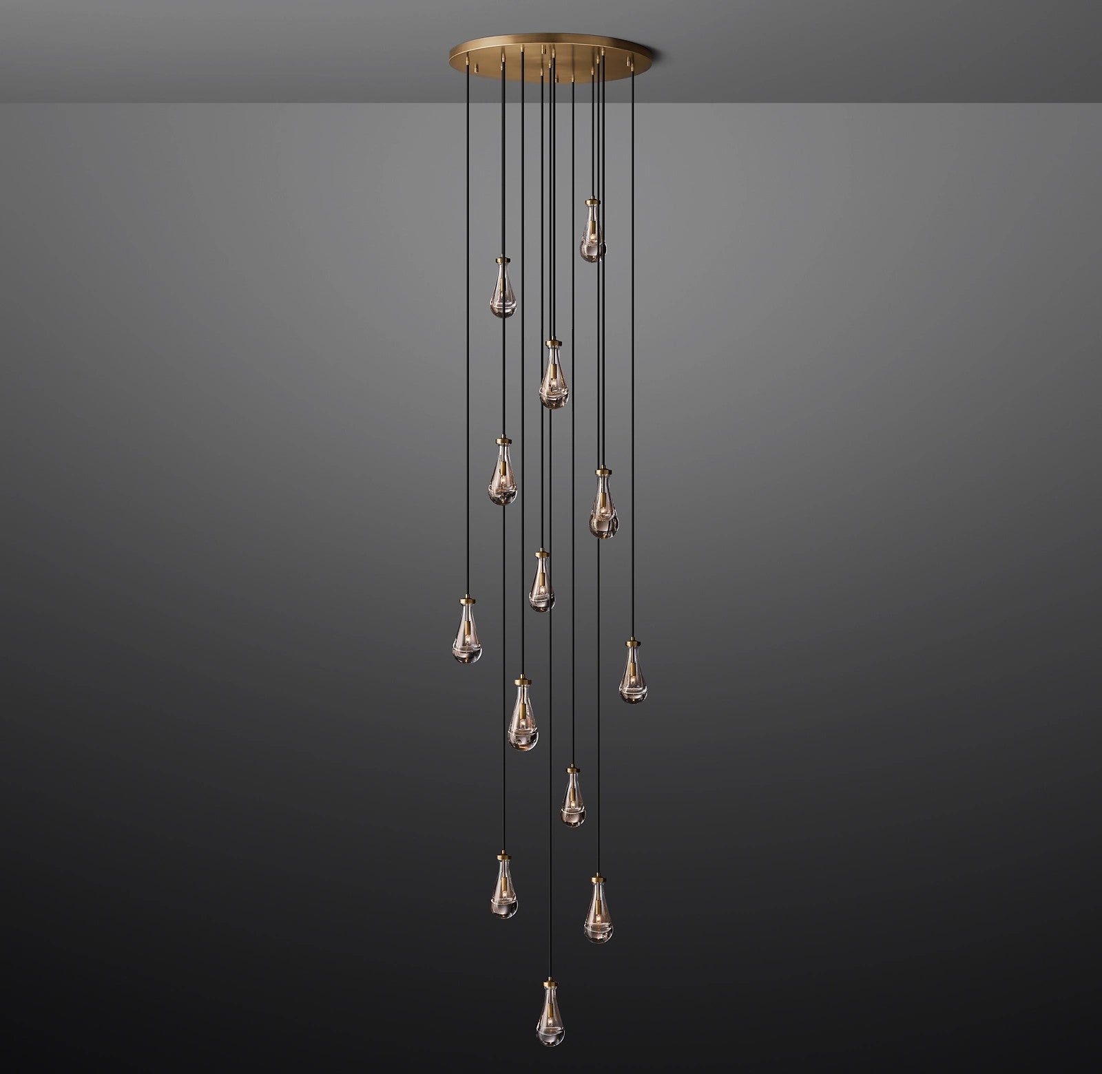 WOMO Raindrop Glass Round Chandelier – Ava