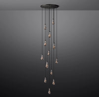 WOMO Raindrop Glass Round Chandelier – Ava