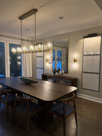 WOMO Crystal Linear Candle Chandelier - Demaret