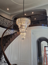 WOMO Crystal Prism Cascading Chandelier - Helix