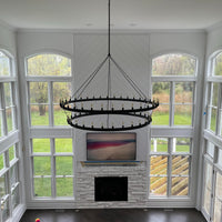 WOMO Vintage Filament Tubular Candle Tiered Chandelier - Camino
