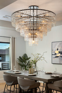 WOMO Chain Crystal Tiered Chandelier - Marignan