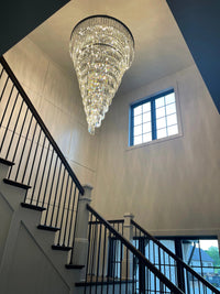 WOMO Crystal Prism Cascading Chandelier - Helix