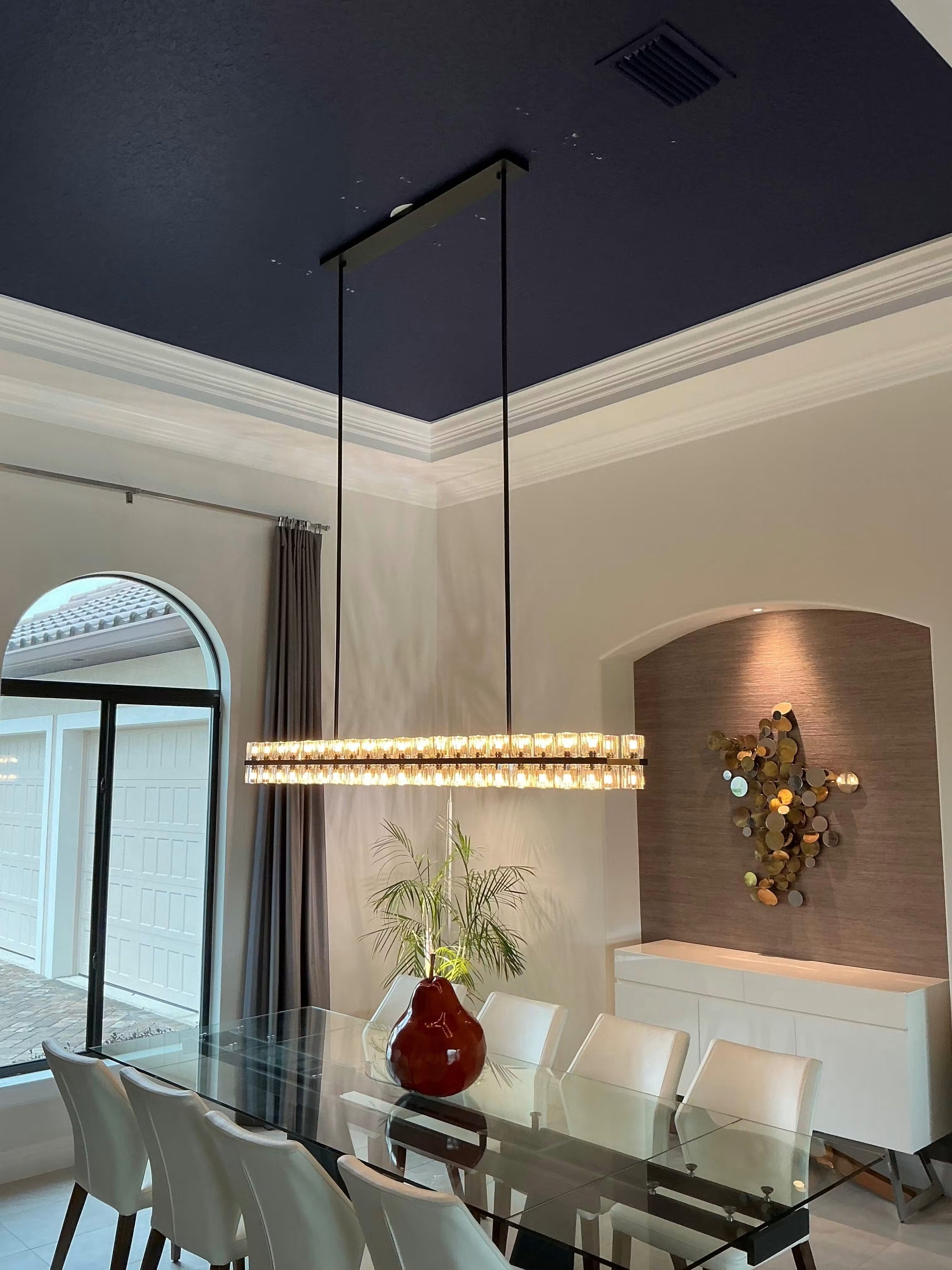 WOMO Hexagonal Crystal Linear Chandelier – Arcachon