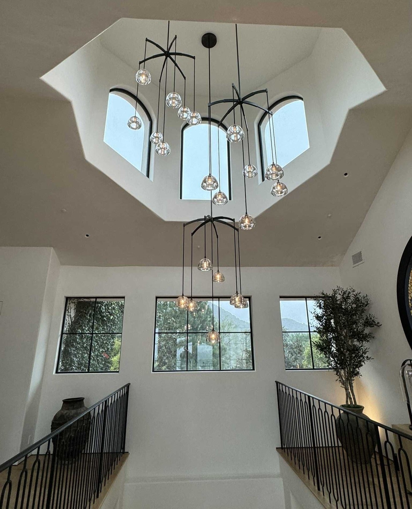WOMO Crystal Cluster Chandelier - Hemisphere