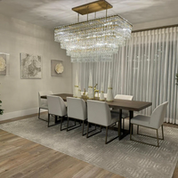 WOMO Chain Crystal Rectangular Chandelier - Marignan