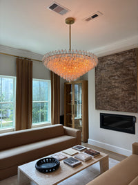 WOMO Clear Murano Glass Tiered Chandelier - Chiara