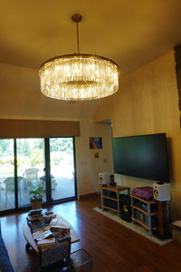 WOMO Crystal Prism Round Chandelier - Rhys
