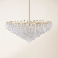 WOMO Clear Murano Glass Tiered Chandelier - Chiara