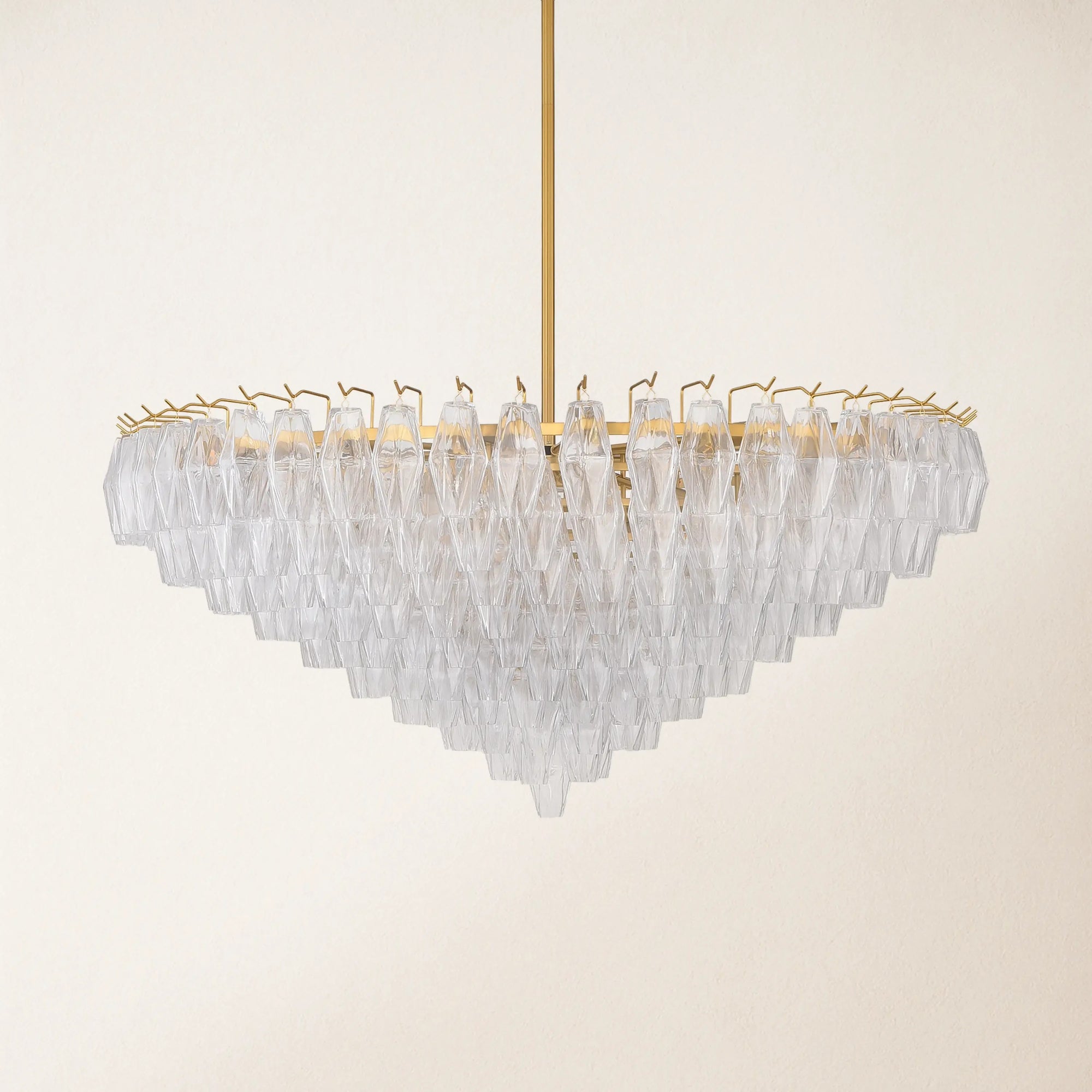WOMO Clear Murano Glass Tiered Chandelier - Chiara