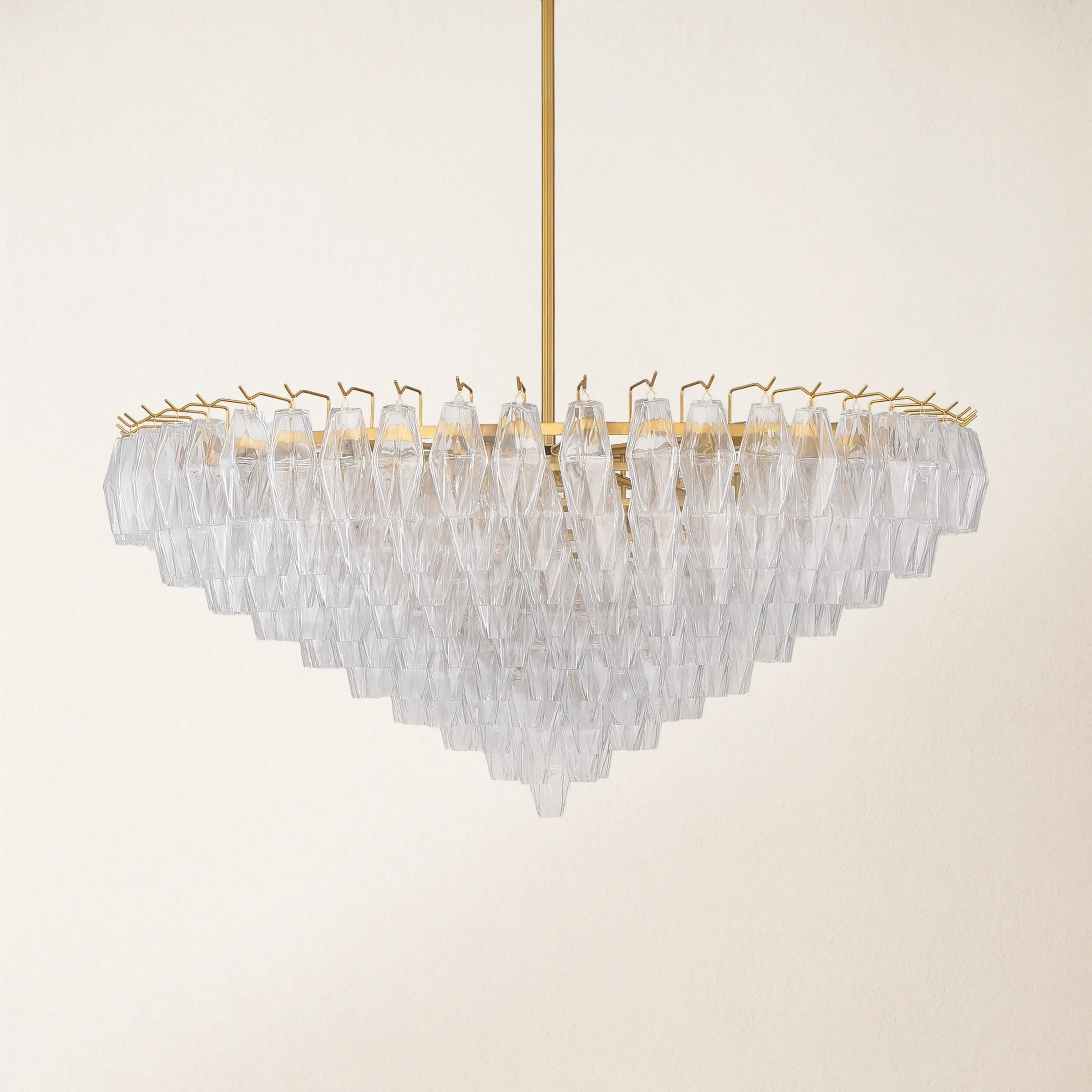 WOMO Clear Murano Glass Tiered Chandelier - Chiara