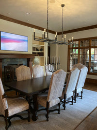 WOMO Forged Candlestick Linear Chandelier - Thaddeus