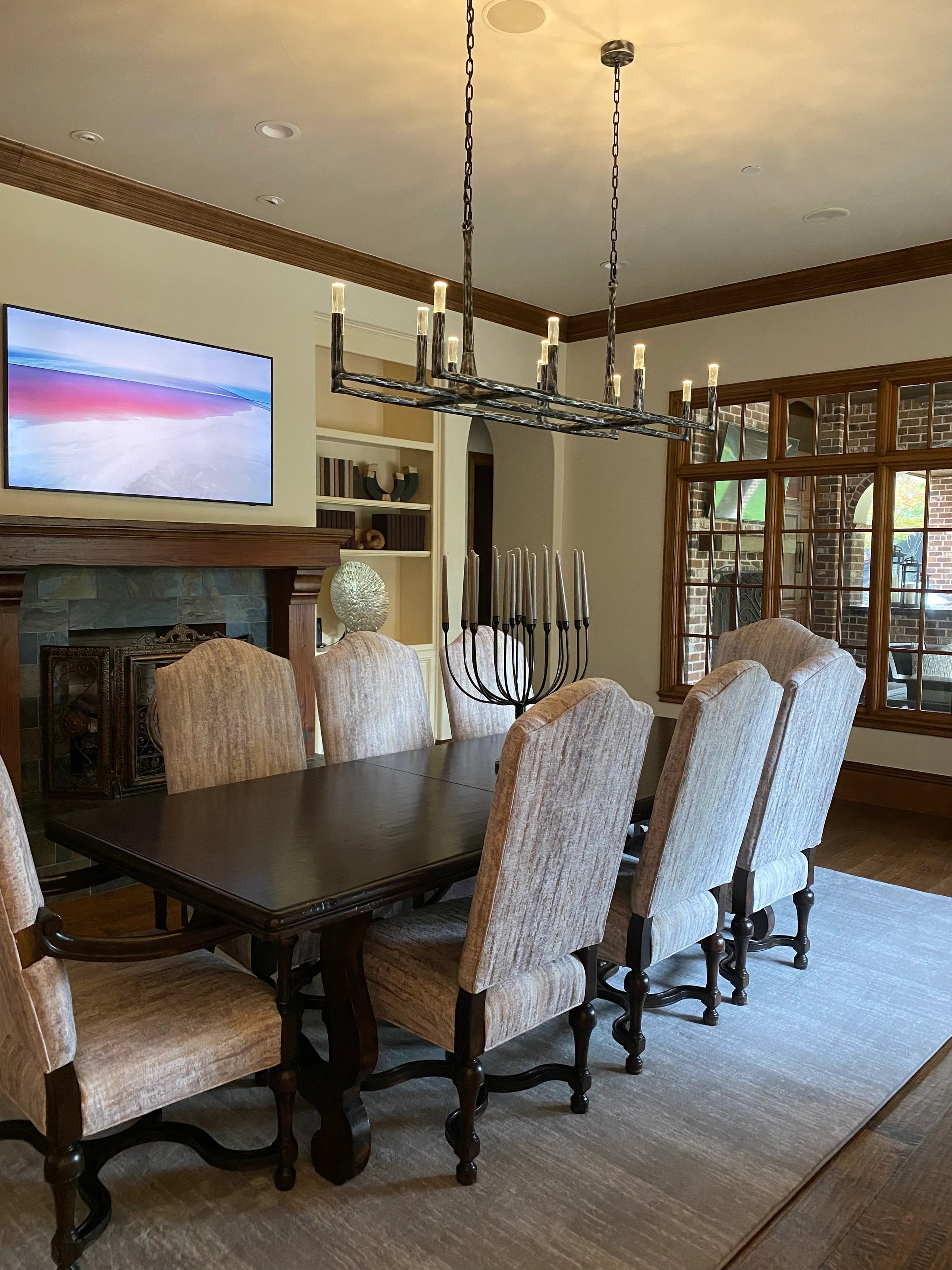 WOMO Forged Candlestick Linear Chandelier - Thaddeus