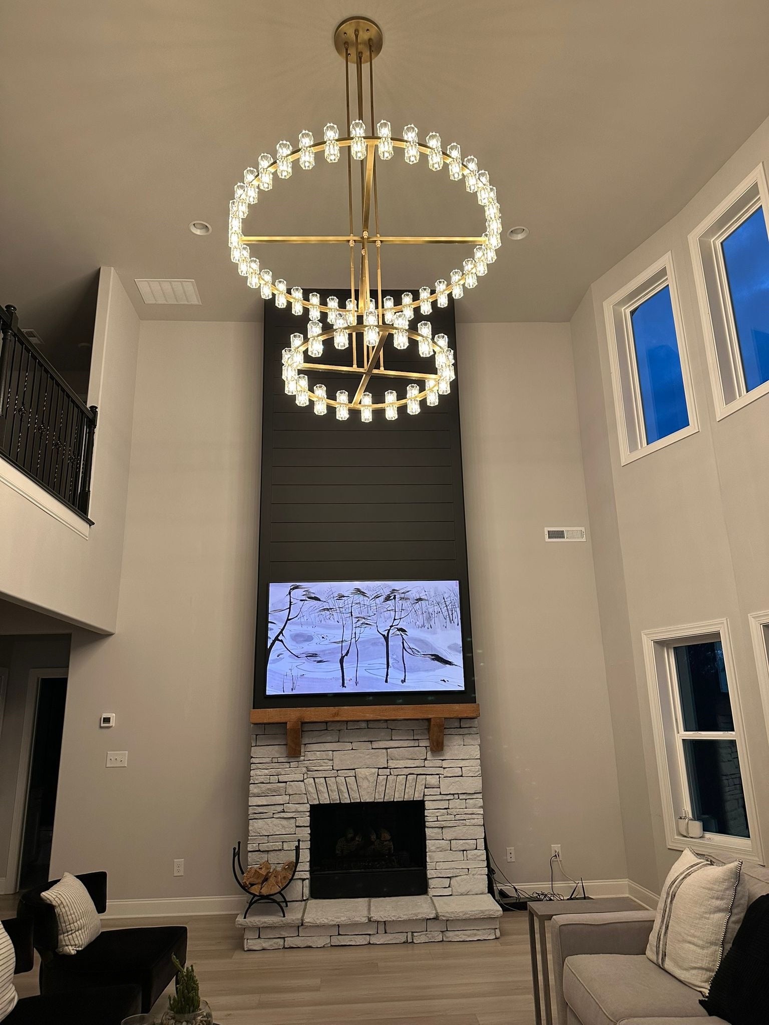 WOMO 60 Inch Hexagonal Crystal Tiered Chandelier – Arcachon