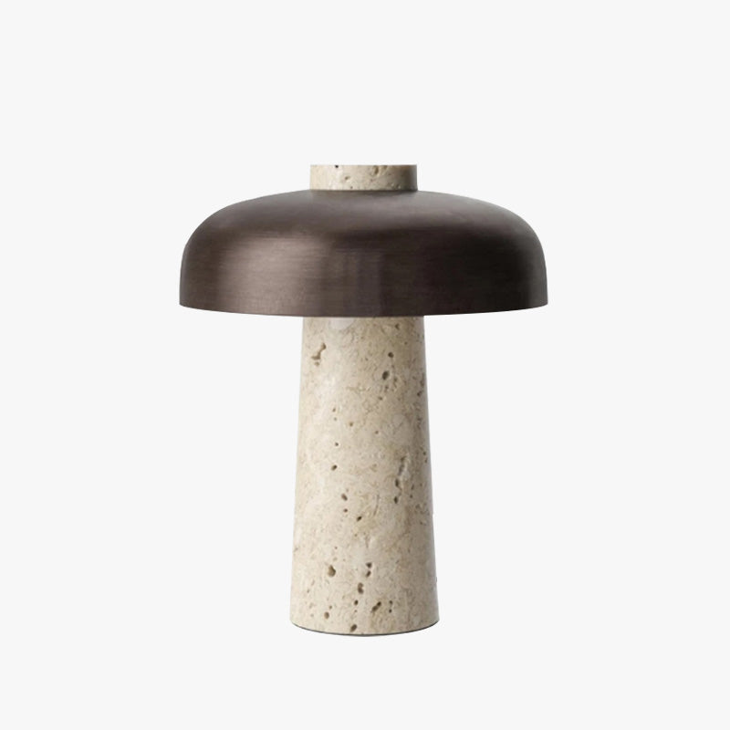 WOMO Mushroom Travertine Table Lamp-WM8027