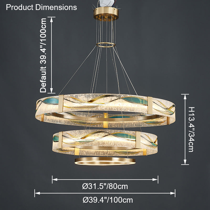 WOMO Enamel Tiered Round Chandelier-WM2336