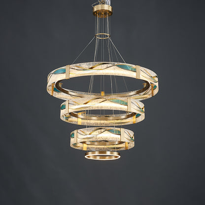 WOMO Enamel Tiered Round Chandelier-WM2336